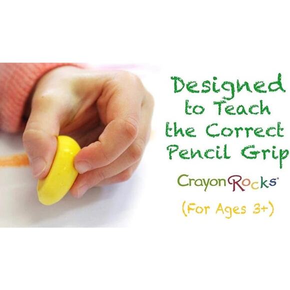 Crayon Rocks Just Rocks in a Box, 16 Colors,Tripod Grip Crayons For Handwriting - Picture 4 of 6